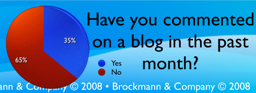 Have you COMMENTED on a blog in the past month?