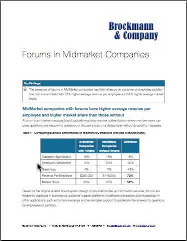 Forums in MidMarket Companies